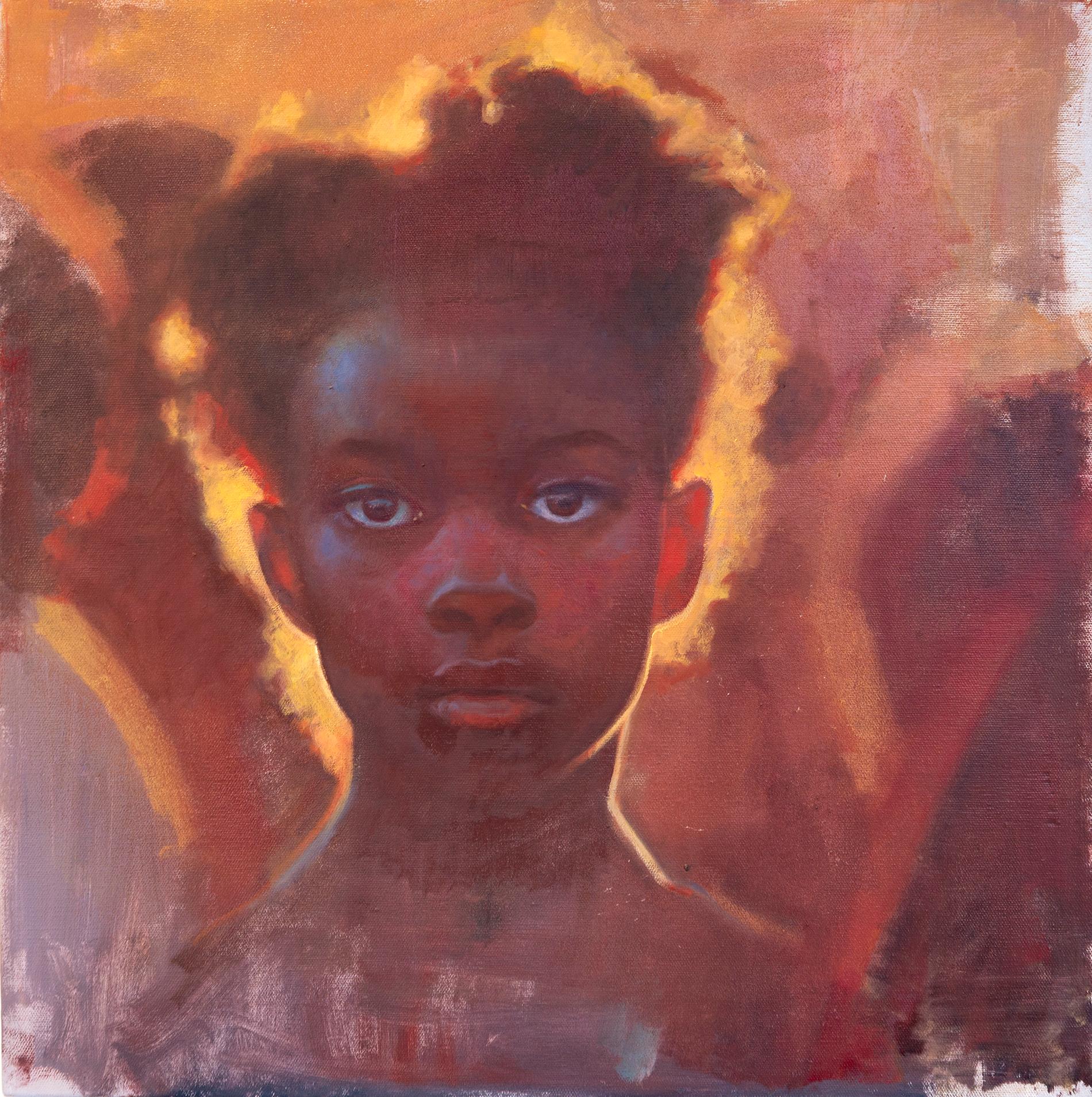 Twilight #1 - contemporary, figurative, portrait, oil on canvas - Painting di Daniel Hughes