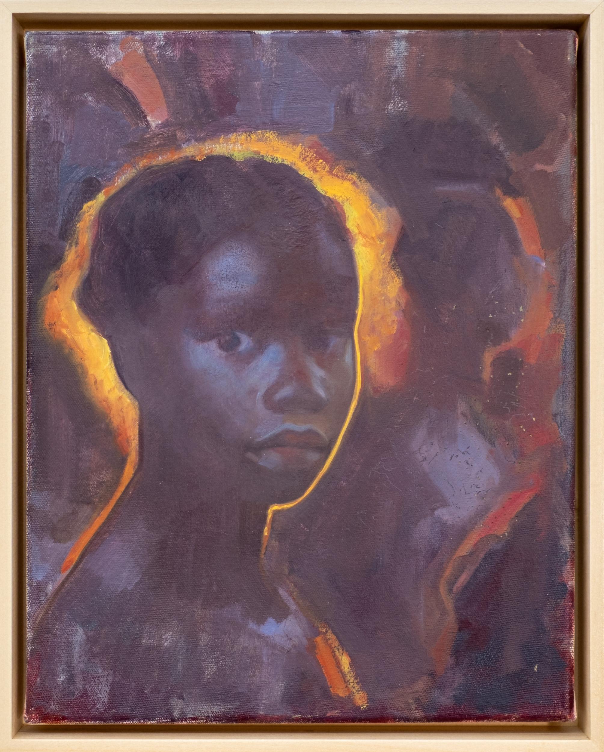 Daniel Hughes Portrait Painting - Twilight #2 - contemporary, figurative, portrait, oil on canvas