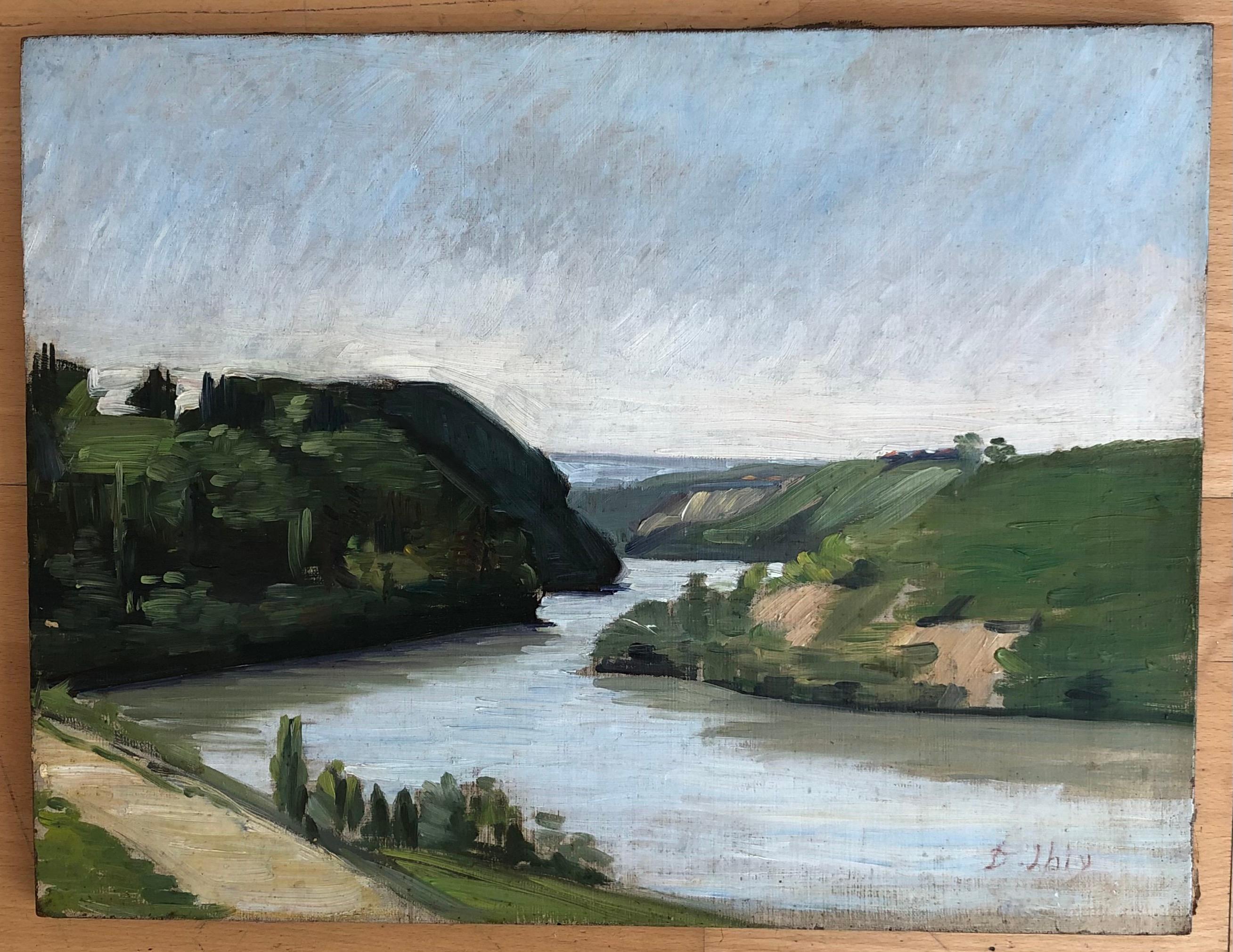 Landscape at the water's edge - Painting by Daniel Ihly