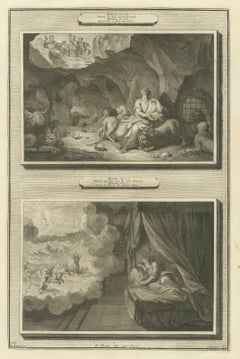 Daniele nella fossa dei leoni e la visione delle quattro bestie, Mortier, 1700 circa