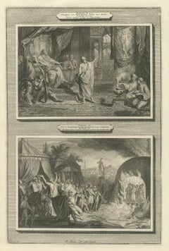 Daniele interpreta il sogno e la fornace ardente, Pieter Mortier, 1700 circa