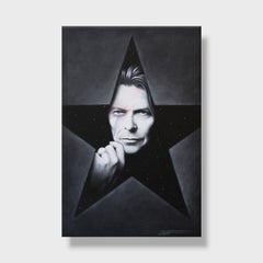 Pop Culture Portrait of David Bowie, "Starman"