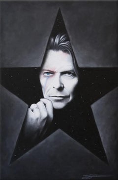 Pop Culture Portrait of David Bowie, "Starman"