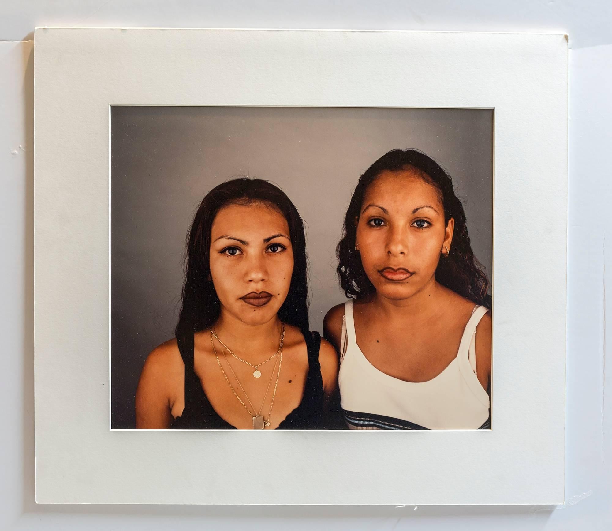 Two Sisters, Photo 1995, rare dye destruction print Photograph - Brown Color Photograph by Daniel Joseph Martinez