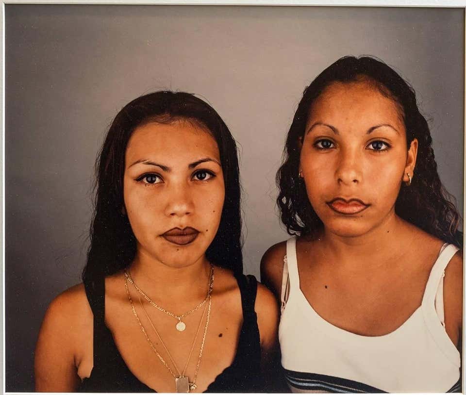 Two Sisters, Photo 1995, rare dye destruction print Photograph