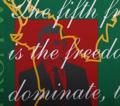 Freiheit von Angst, Pop-Art-Siebdruck von Daniel Joseph Martínez