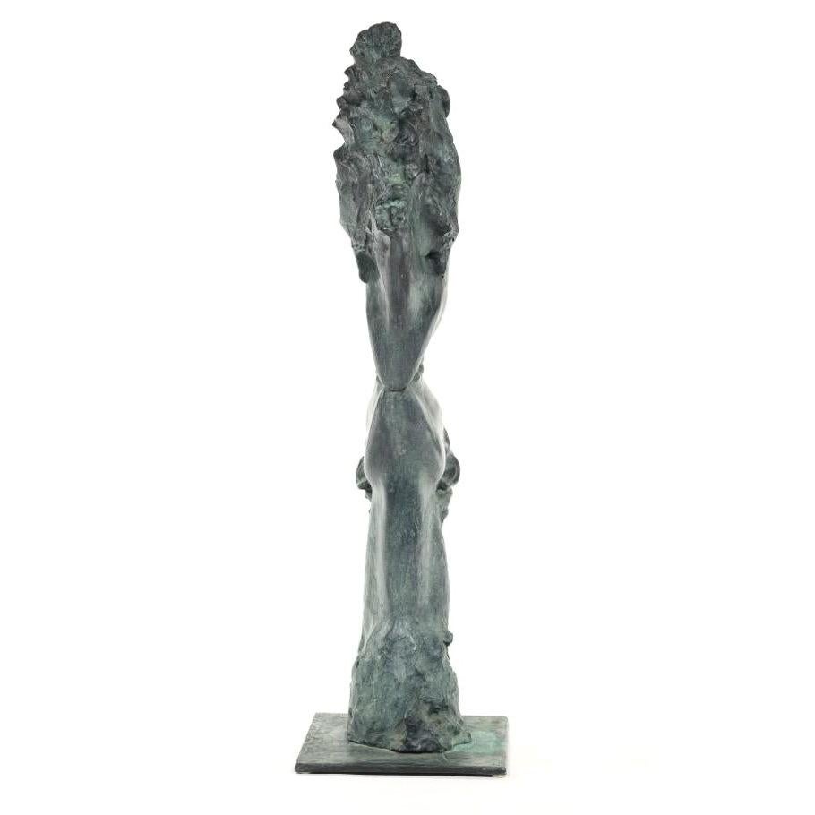 Daniel Kafri (Israel, 1945- ) Escultura de bronce patinado de un beso en Bueno estado para la venta en New York, NY