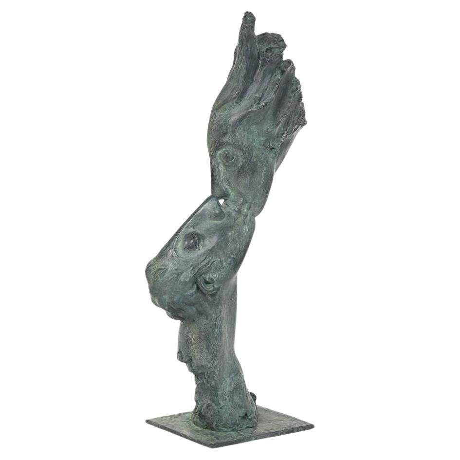 Daniel Kafri ( Israeli, 1945- ) Patinierte Bronzeskulptur eines Kissen