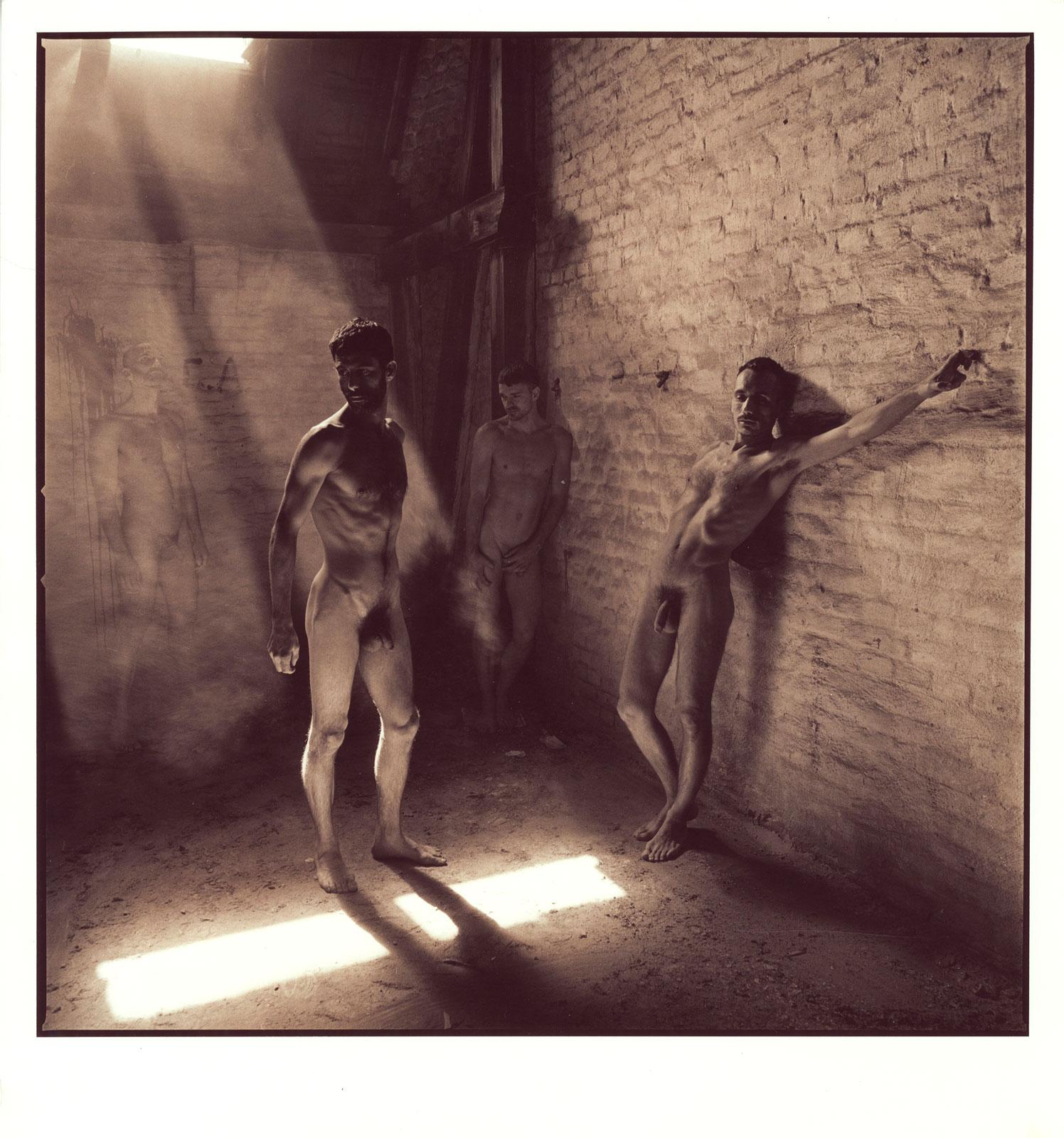 Brandenburg 2010 (Real Nude Soldiers Haunted by Ghostly Spirits of Past) - Photograph by Daniel Kane