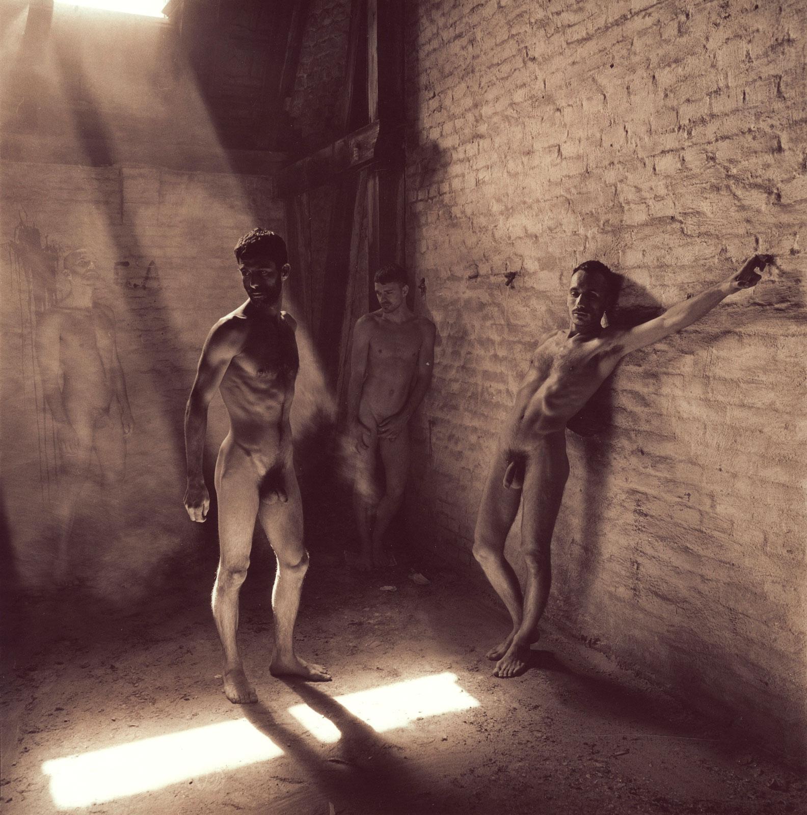Daniel Kane Nude Photograph - Brandenburg 2010 (Real Nude Soldiers Haunted by Ghostly Spirits of Past)