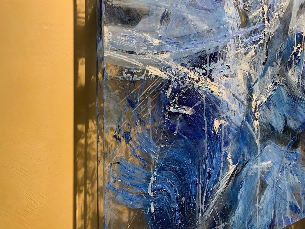 Glacial Melt - Blue Abstract Painting by  Daniel Kanow