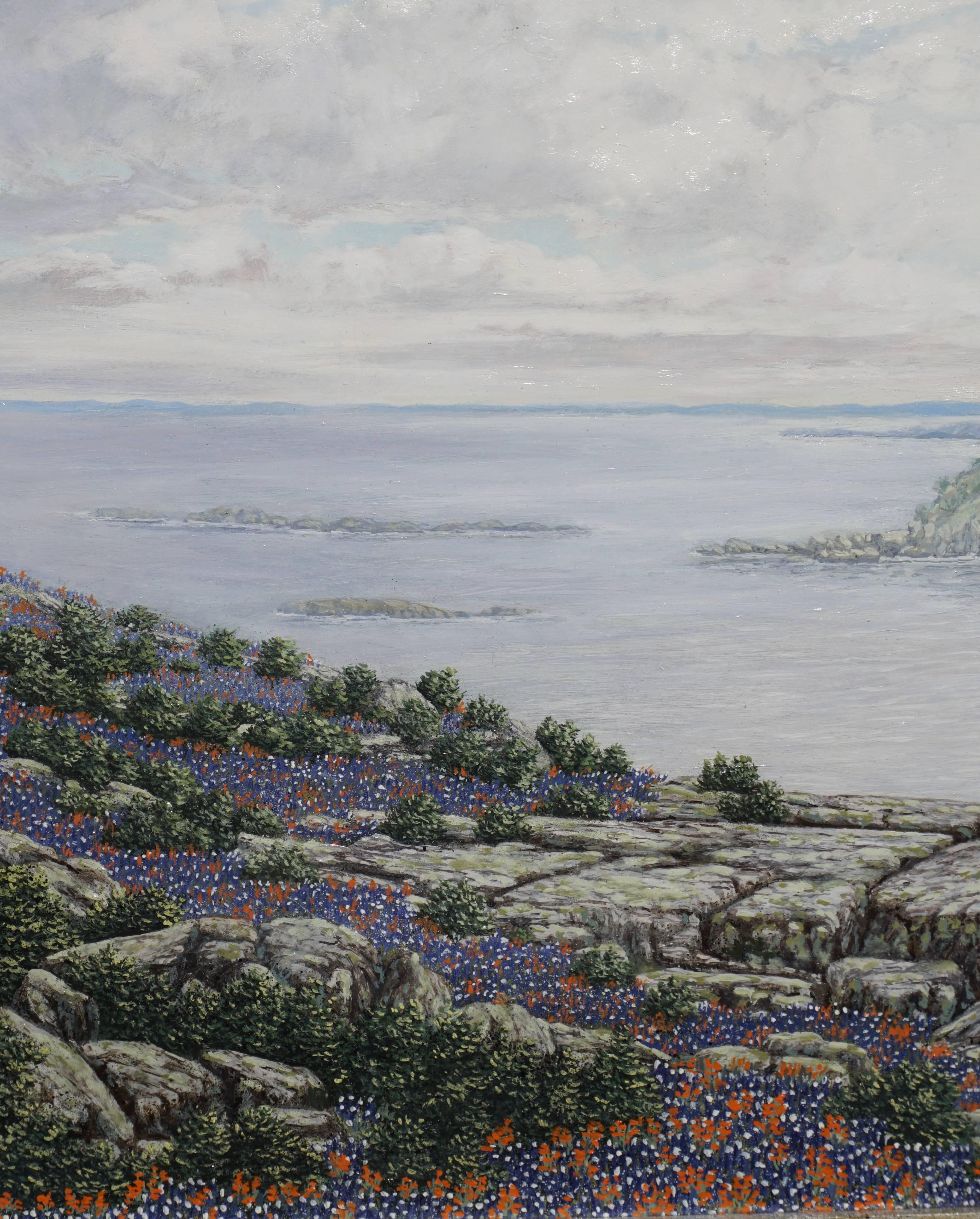 Daniel Kendrick Texas Bluebonnets on the “Bluffs on Lake Texoma” 1969 In Excellent Condition In Dallas, TX
