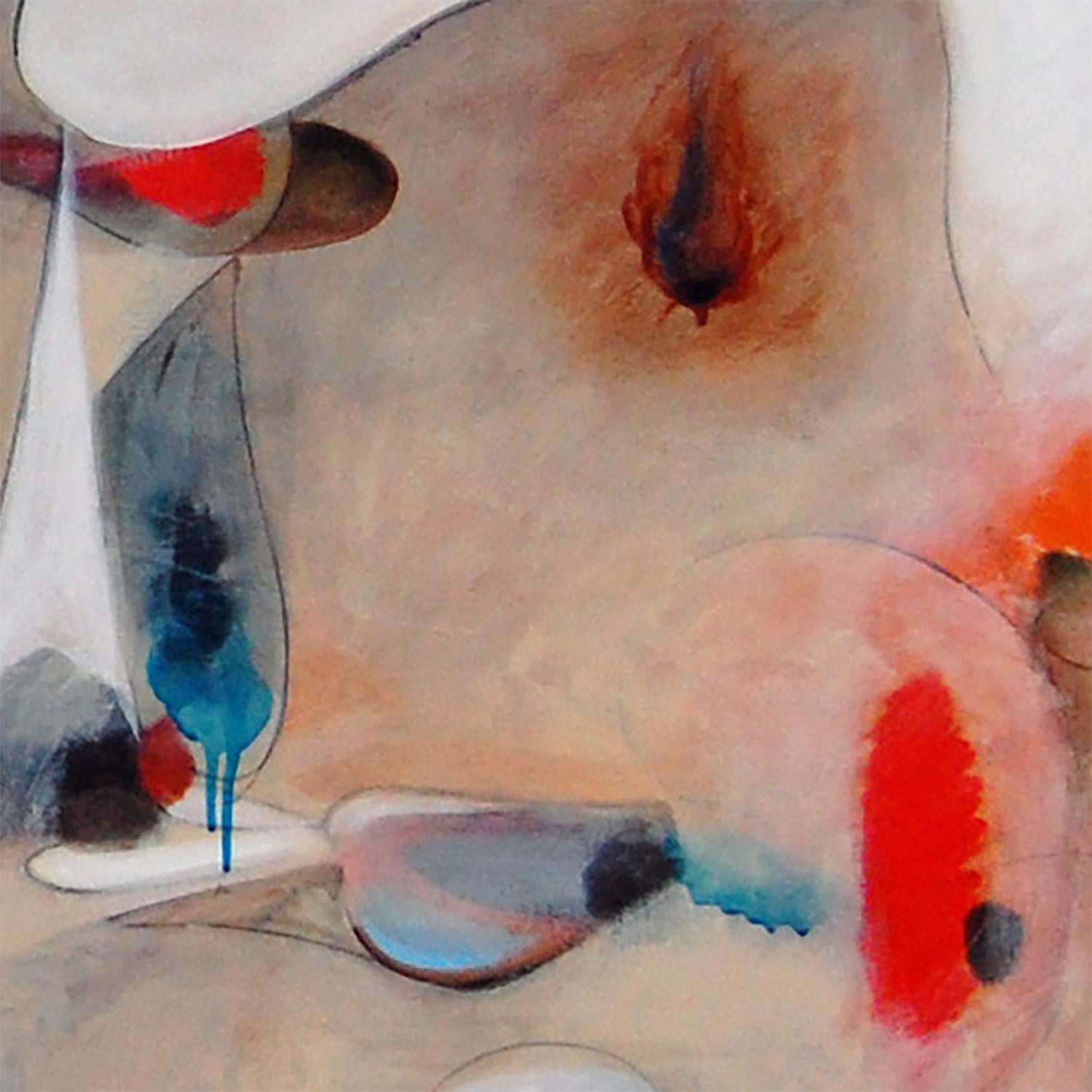 Si tratta di un quadro astratto originale e unico nel suo genere, realizzato su pannello di legno dall'artista della California meridionale Daniel Ketelhut. Le sue dimensioni sono 64 