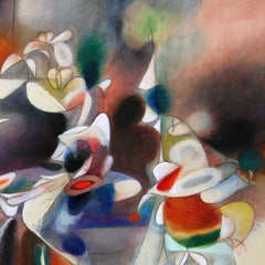 Abstract Oil Painting, "Dancers in the Afterglow"