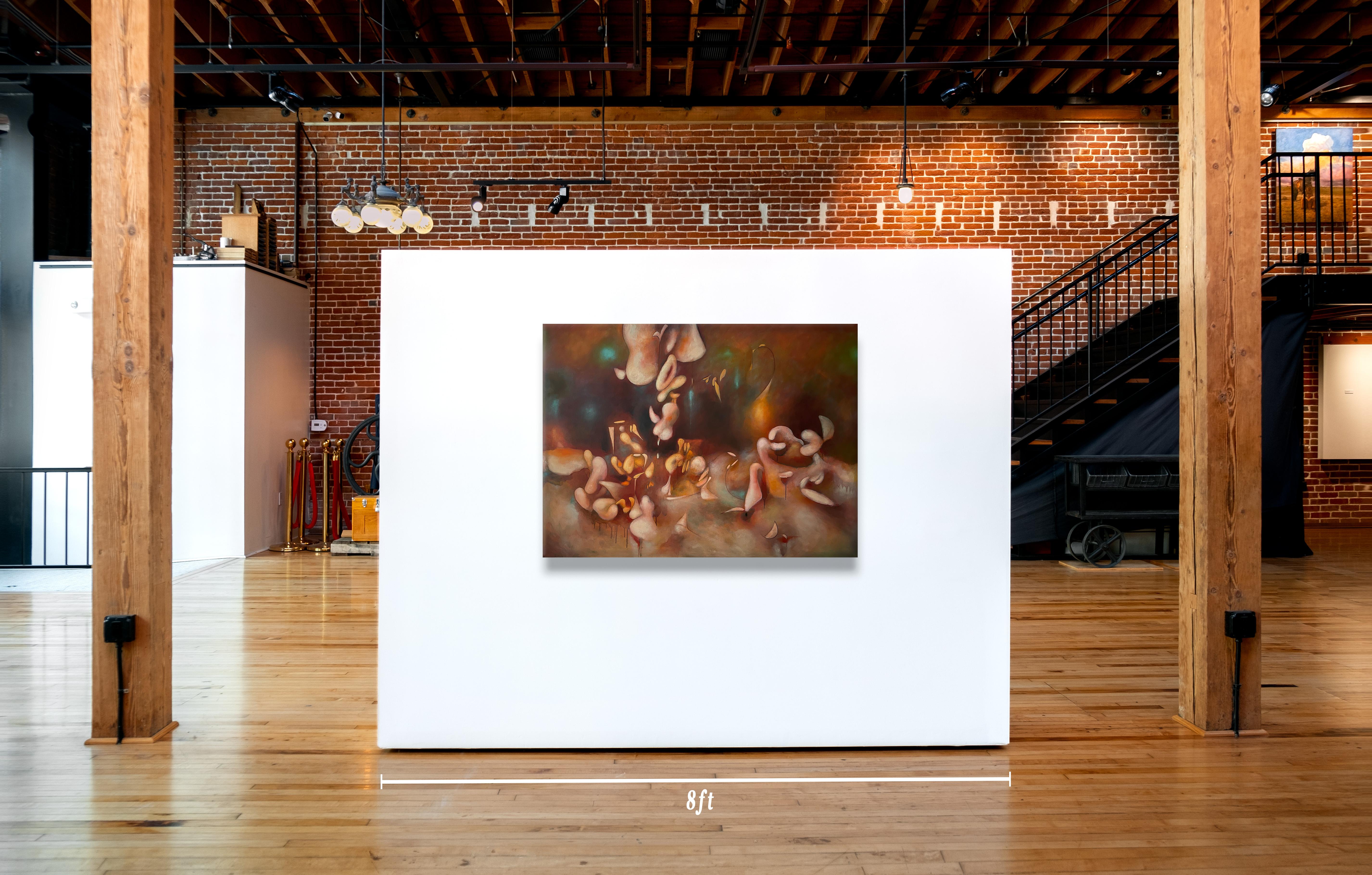 Si tratta di un dipinto astratto a olio su tela unico nel suo genere, realizzato dall'artista di San Diego Daniel Ketelhut. Le sue dimensioni sono 48