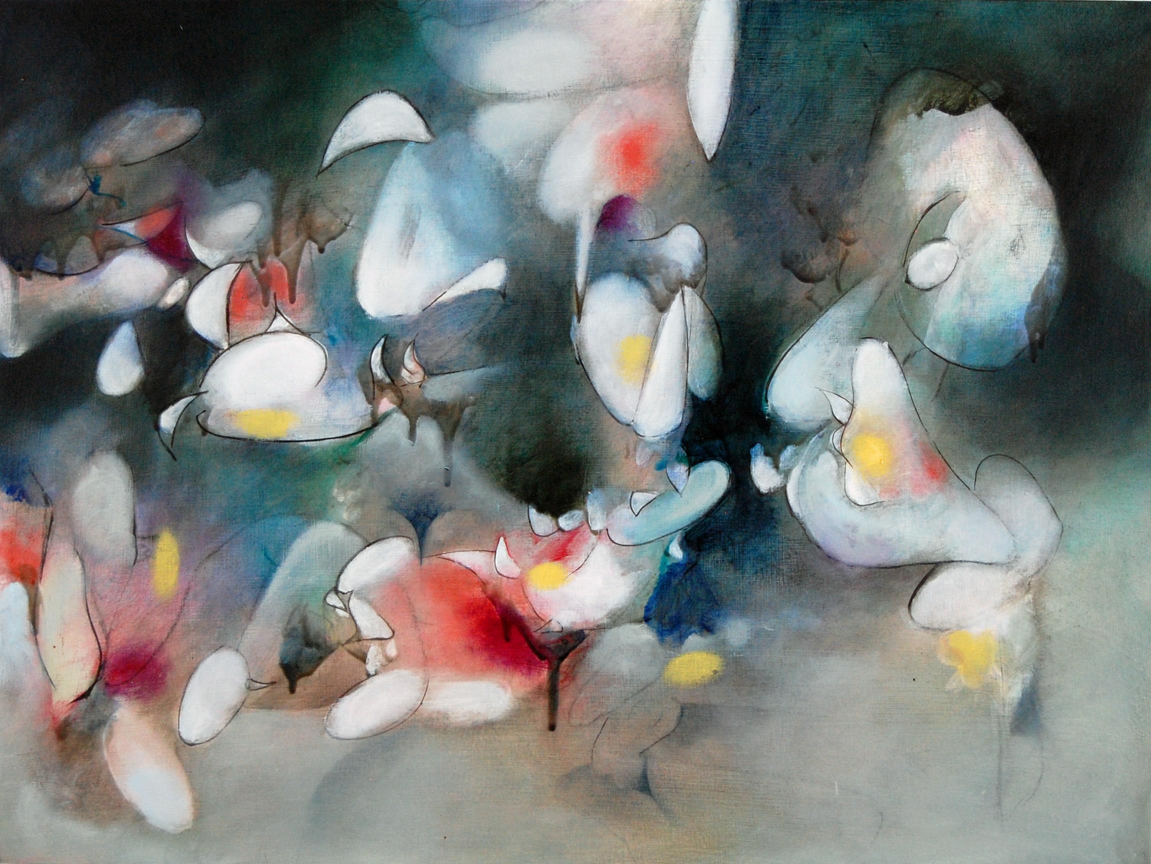 Abstract Painting "Phantom Figures in the Dust"