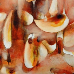 Womb of Radiance: Surrealist Oil Painting on Canvas, 21st Century