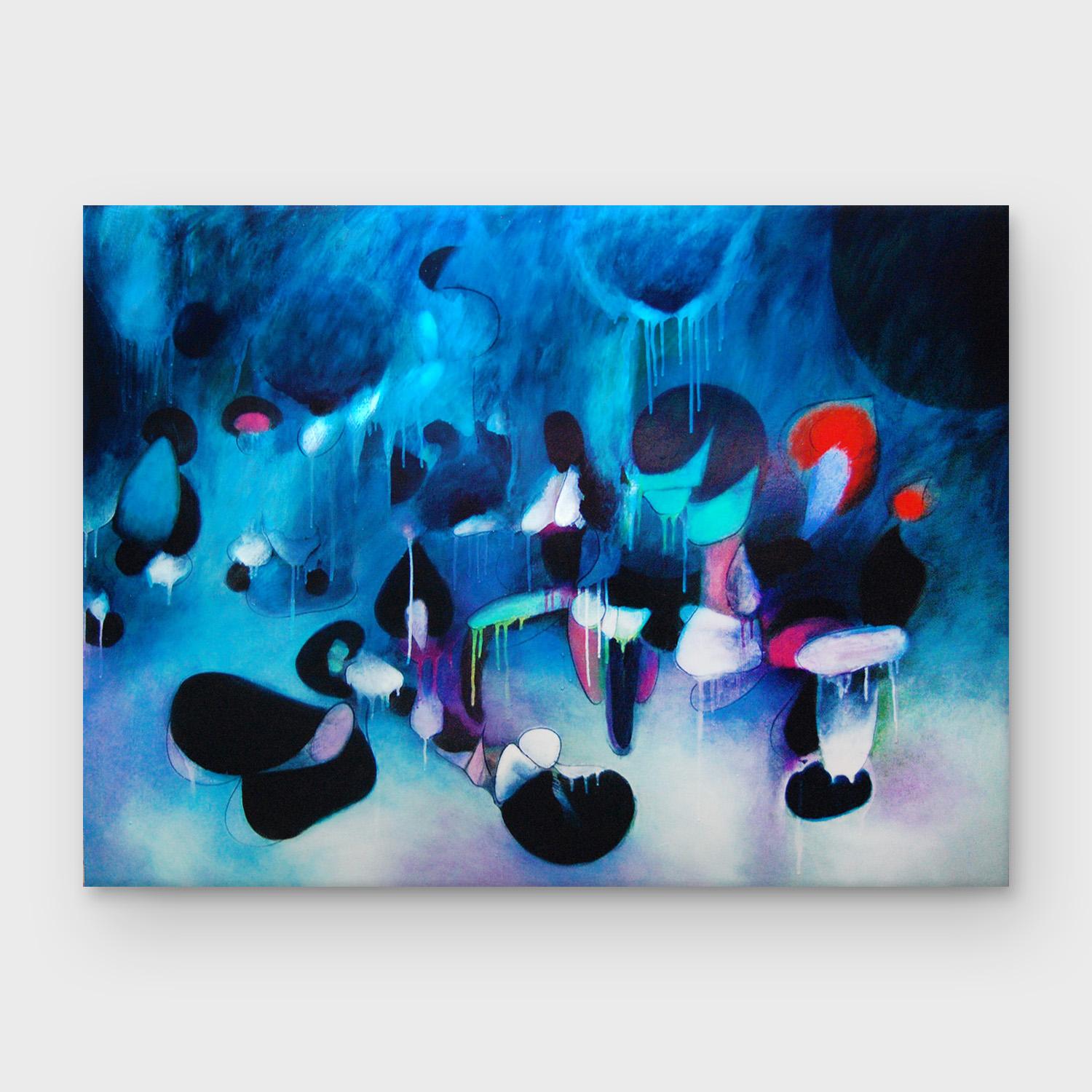 Abstract Painting di Daniel Ketelhut - Un dipinto astratto contemporaneo, "L'incoronazione della notte".