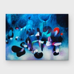 Un dipinto astratto contemporaneo, "L'incoronazione della notte".