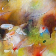 Pittura ad olio surrealista su tela "La moneta della Regina Rossa".