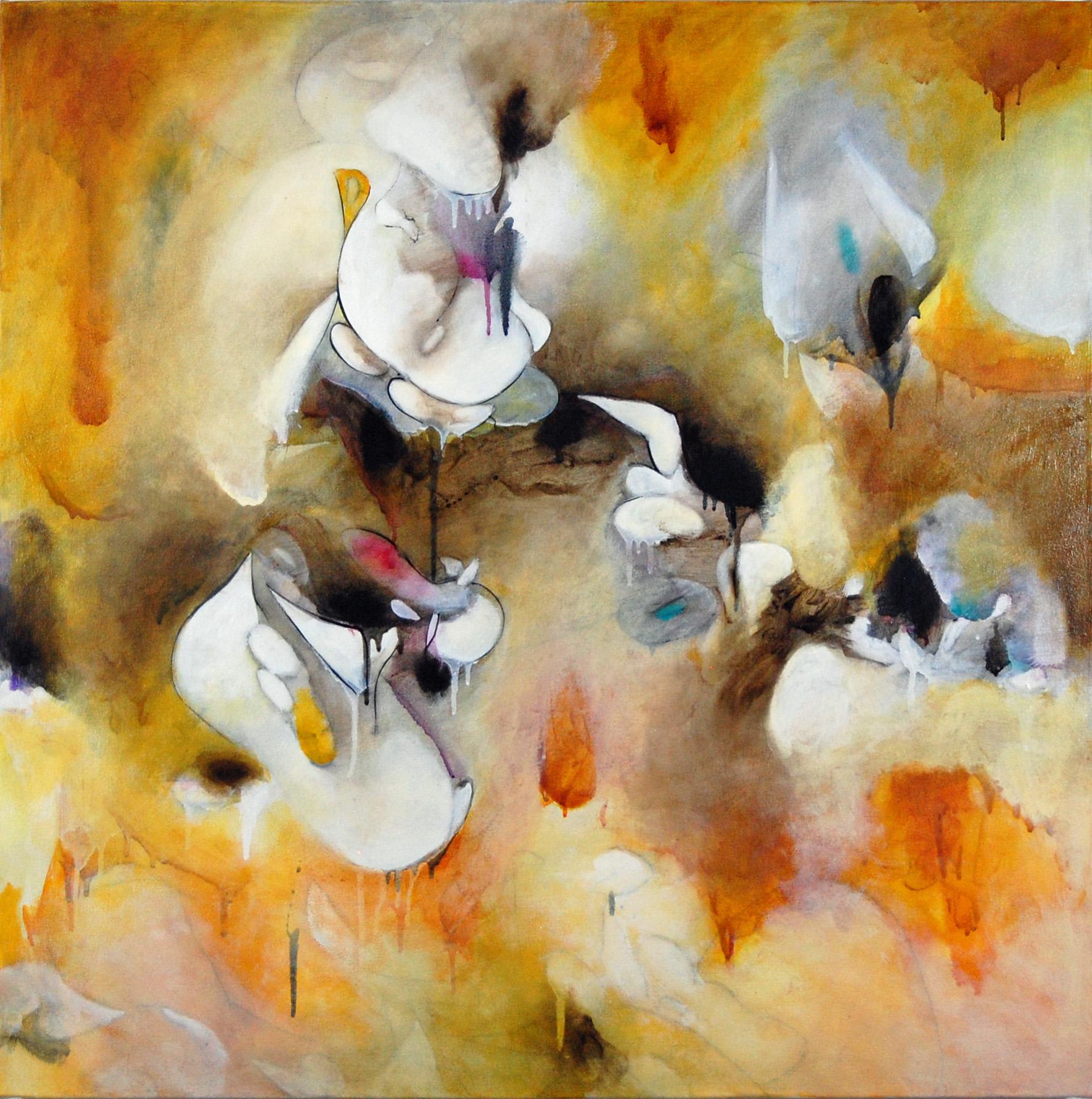 Daniel Ketelhut Abstract Painting - Surrealist Painting "Convergence"