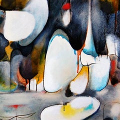 "Alien Landscape 8" Abstract Oil Painting on Canvas, 2024