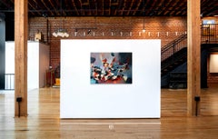 Pittura ad olio astratta su pannello "Condit Arising"