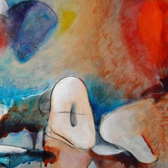Abstract Oil Painting on Panel "Summertime Exuberance"