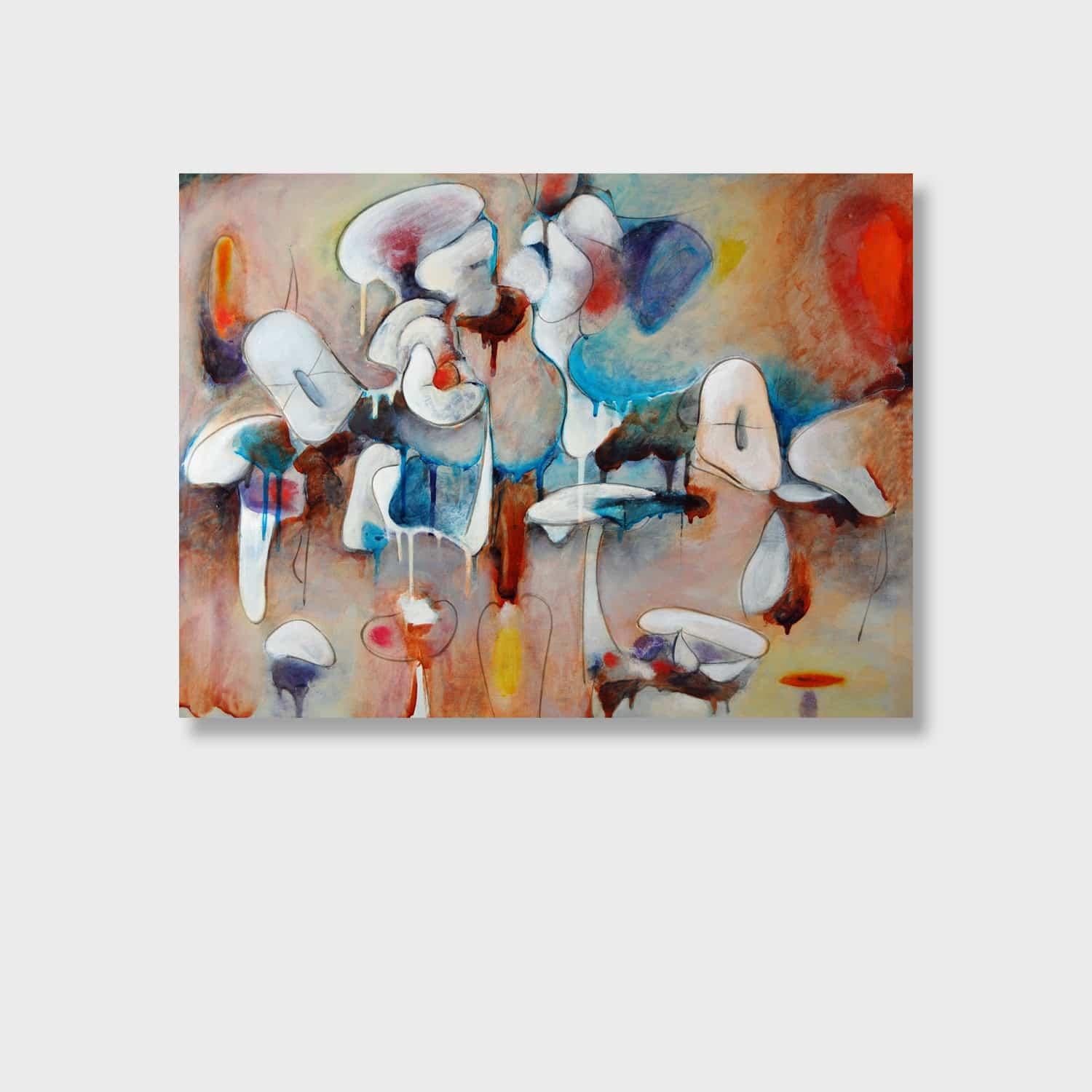 Daniel Kettelhut Abstract Painting - Abstract Oil Painting on Panel "Summertime Exuberance"