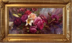 "Lilting" (2025) Original Oil Floral Painting with Pink Roses