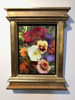 "Pansies and Berries II", Oil painting