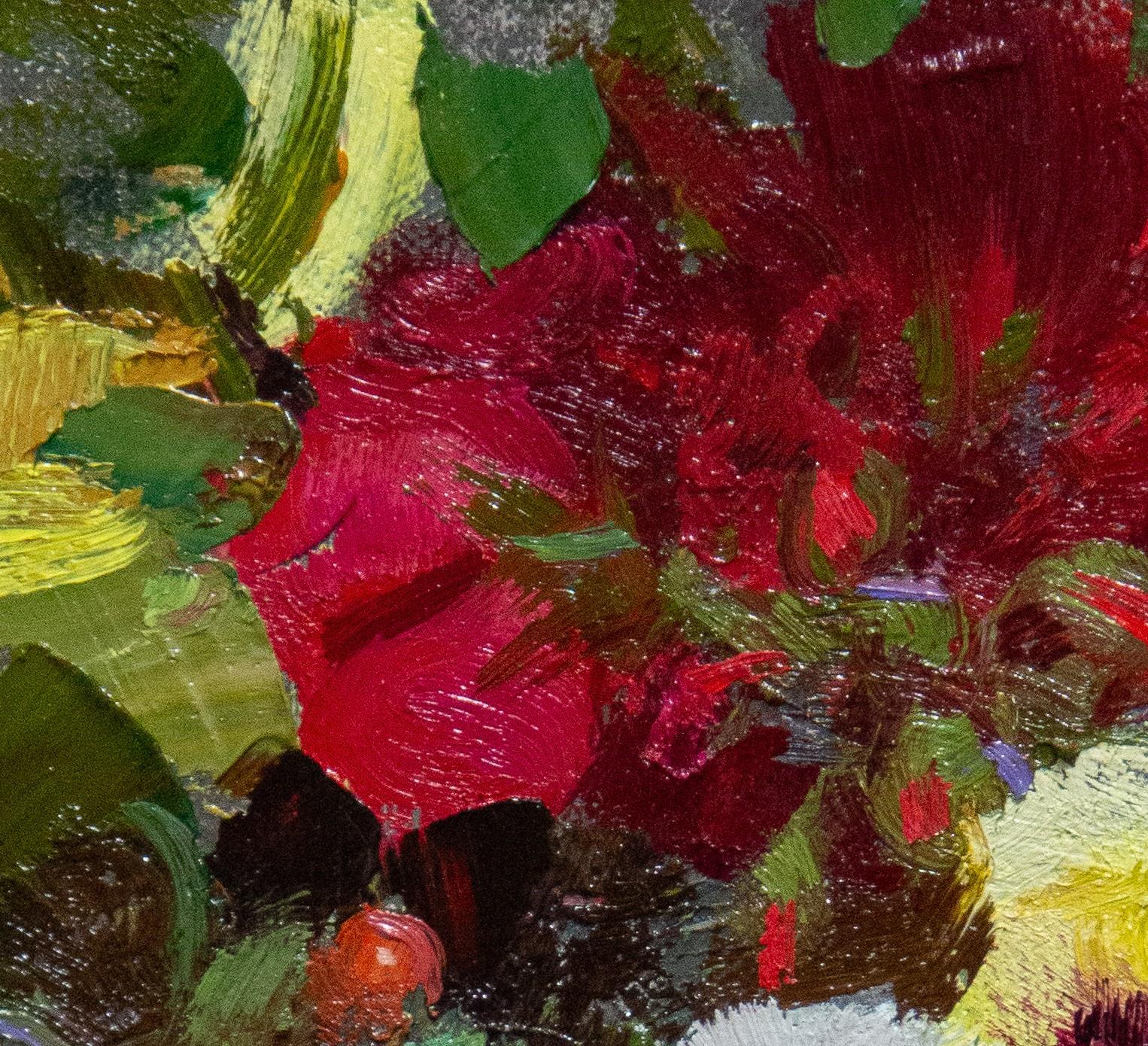 „Pansies and Berries II“, Ölgemälde im Angebot 2