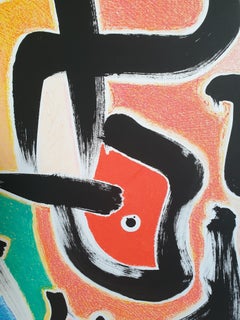 Tecnica mista espressionista astratta posata su tela. 'L'urlo'.