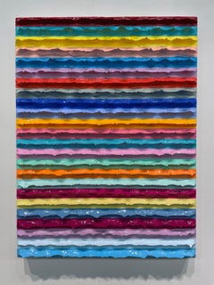 Bilberry Bourbon texture bright multicolor acrylic abstract painting