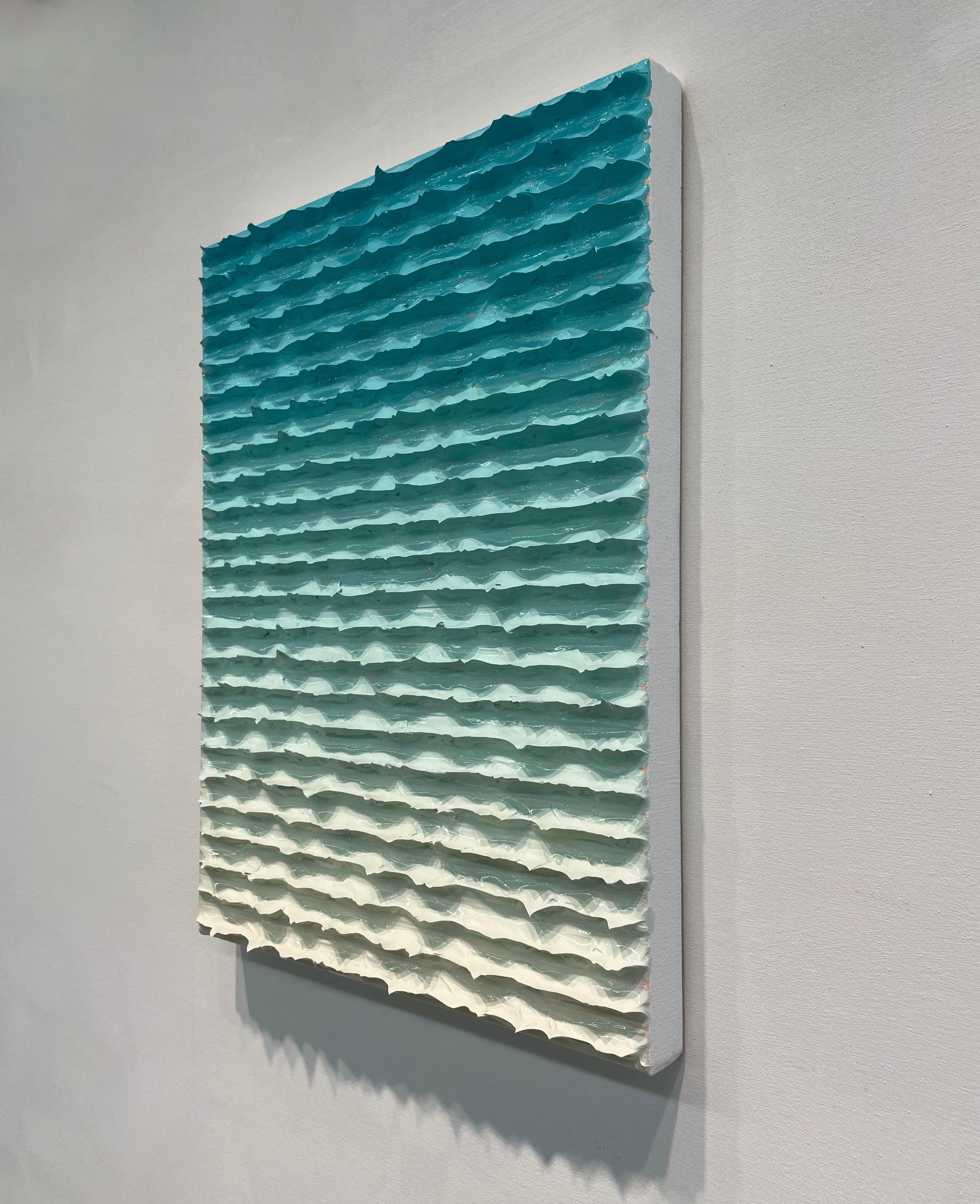 pittura acrilica contemporanea astratta e colorata, impasto, strisce strutturate, firmata - Painting di Daniel Klewer