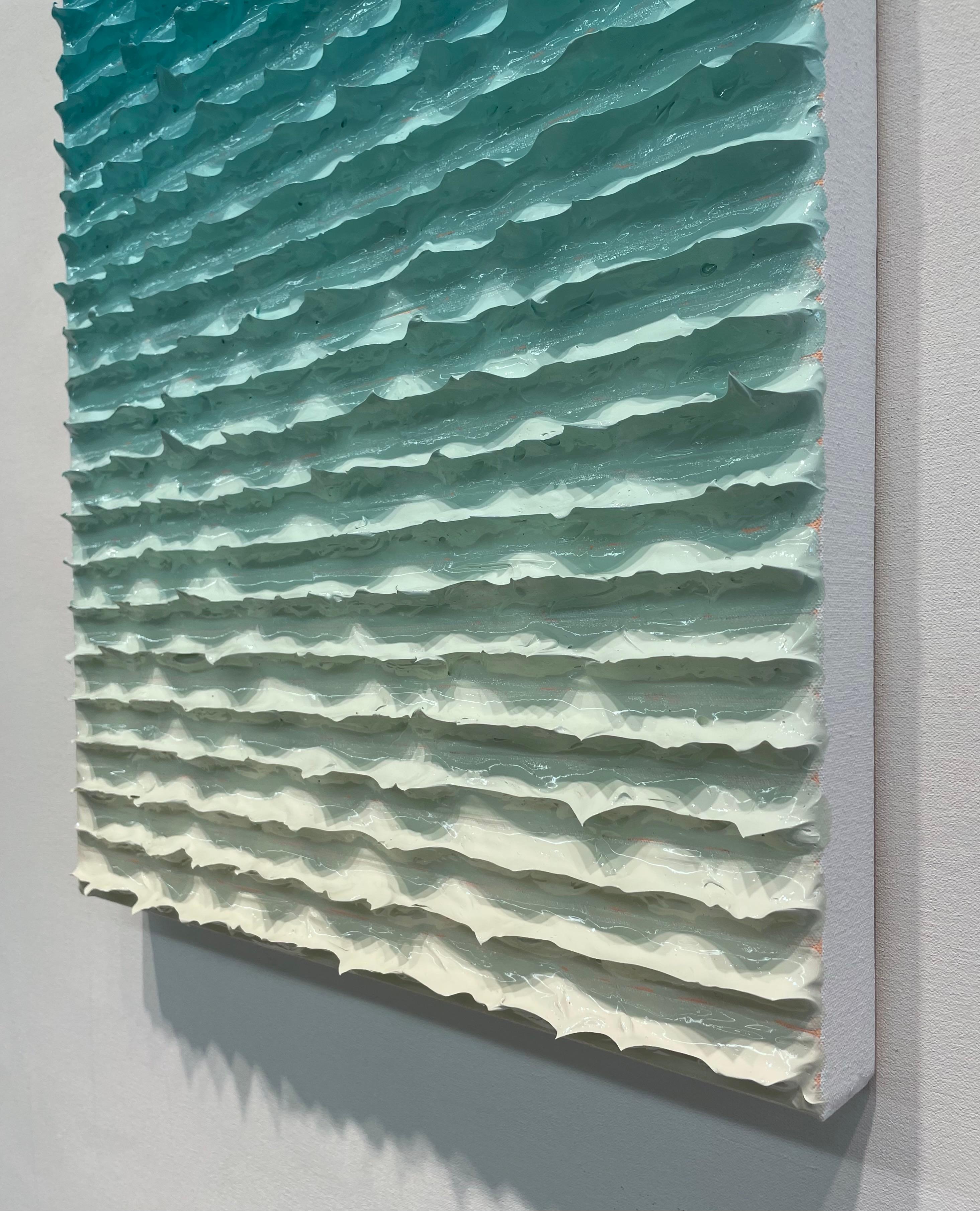 pittura acrilica contemporanea astratta e colorata, impasto, strisce strutturate, firmata - Painting Astratto di Daniel Klewer