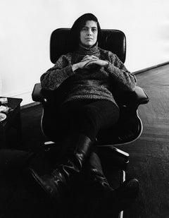 Susan Sontag dans son appartement de l'Upper West Side, New York