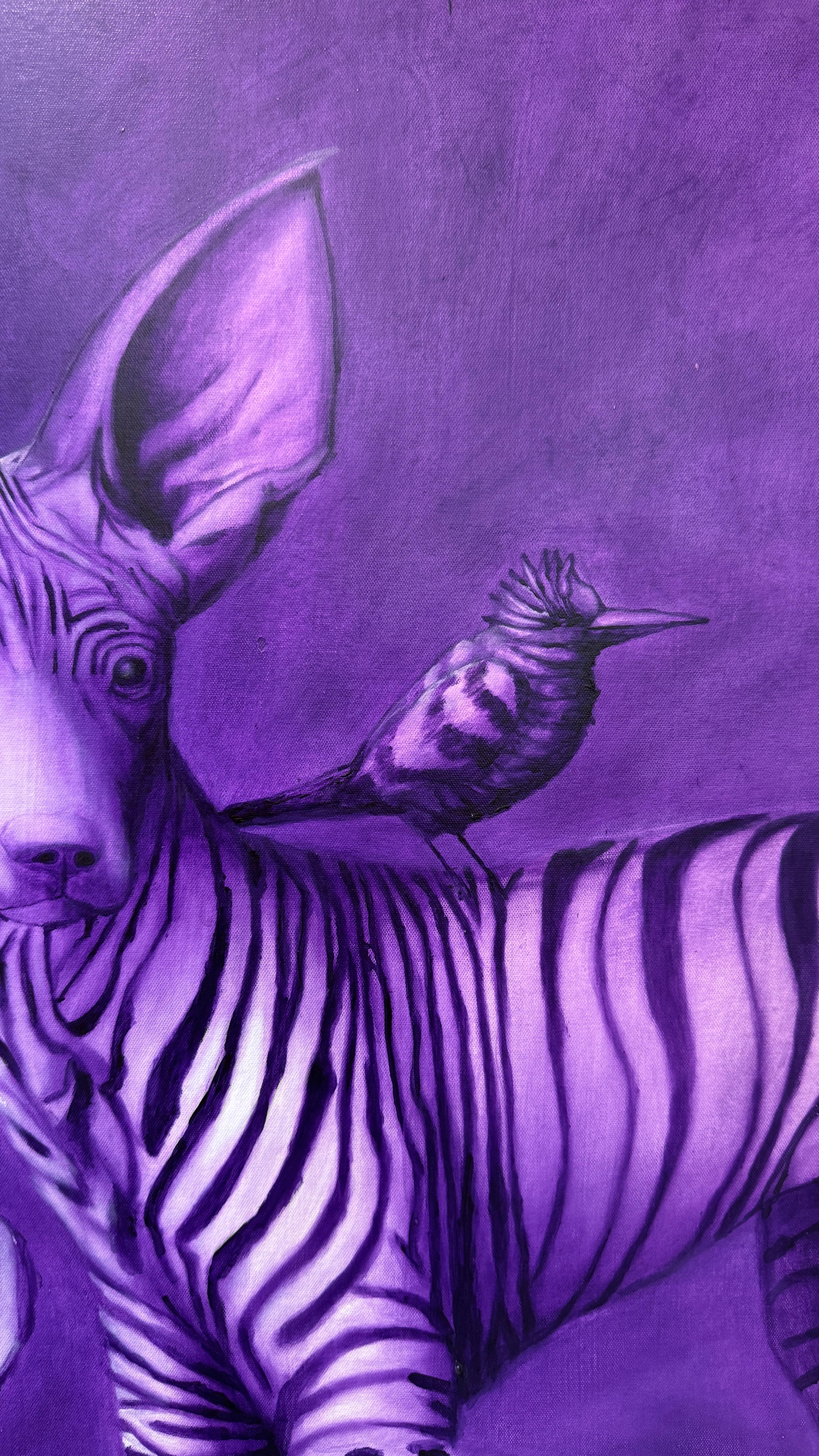 Les énergies en évolution - Violet Animal Painting par Daniel Livas García