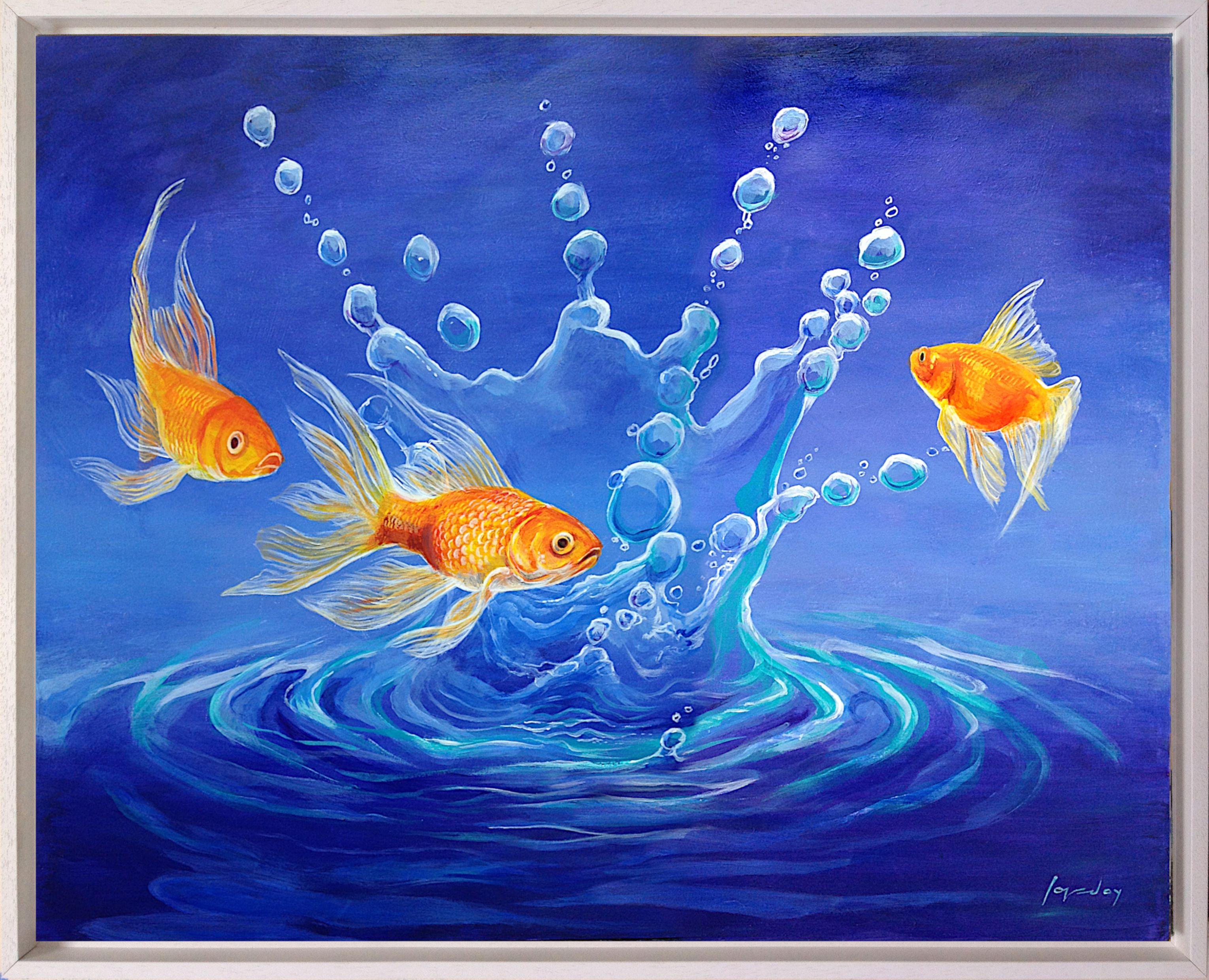 goldfish painting acrylic