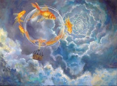 Goldfisch XXXIX, Gemälde, Acryl auf Leinwand