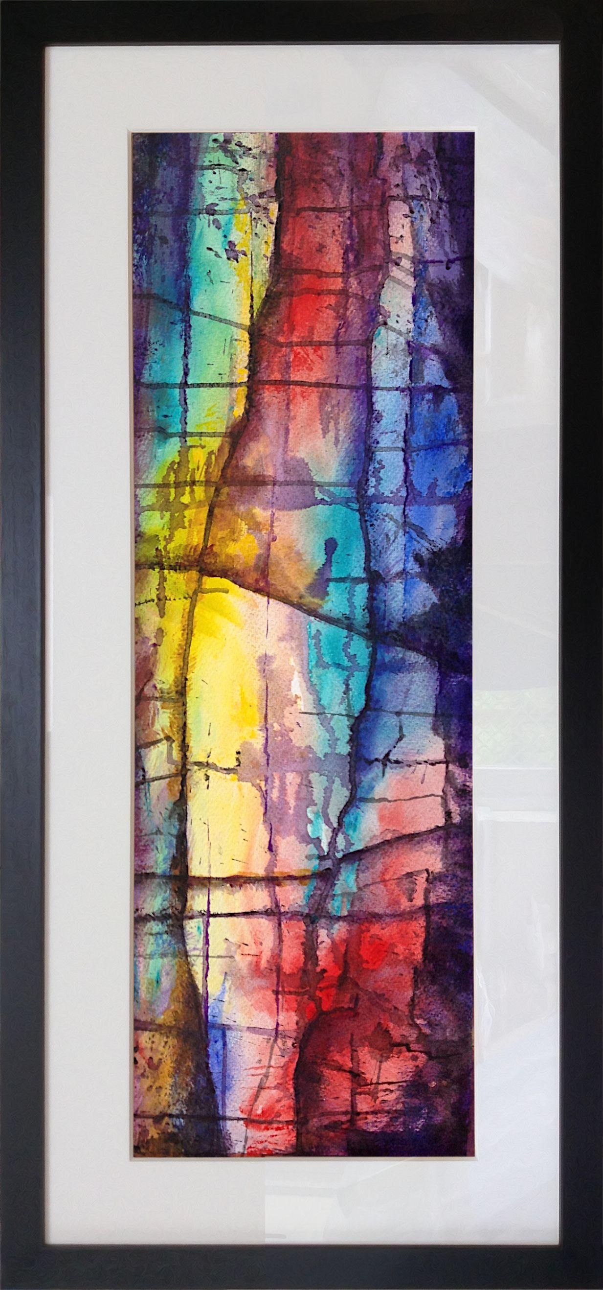 Illuminated XXXVIII, peinture, acrylique sur papier - Painting de Daniel Loveday
