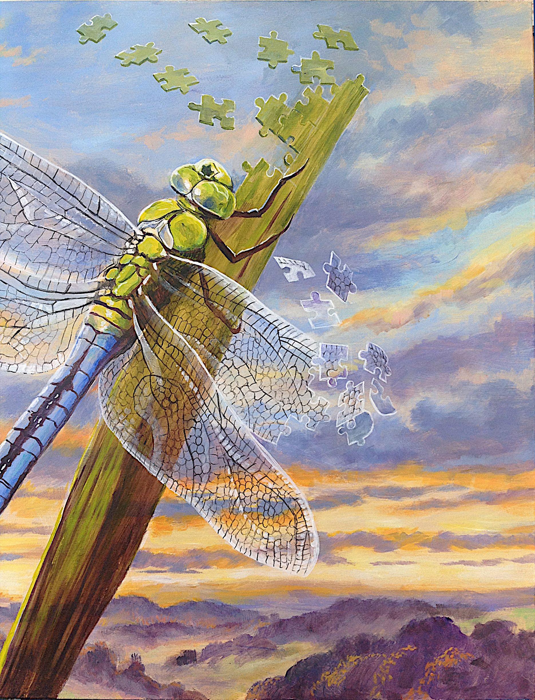 painting a dragonfly