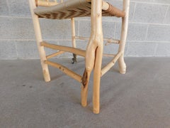 Daniel Mack Signed Stripped Bark Maple Stick Arm Chair