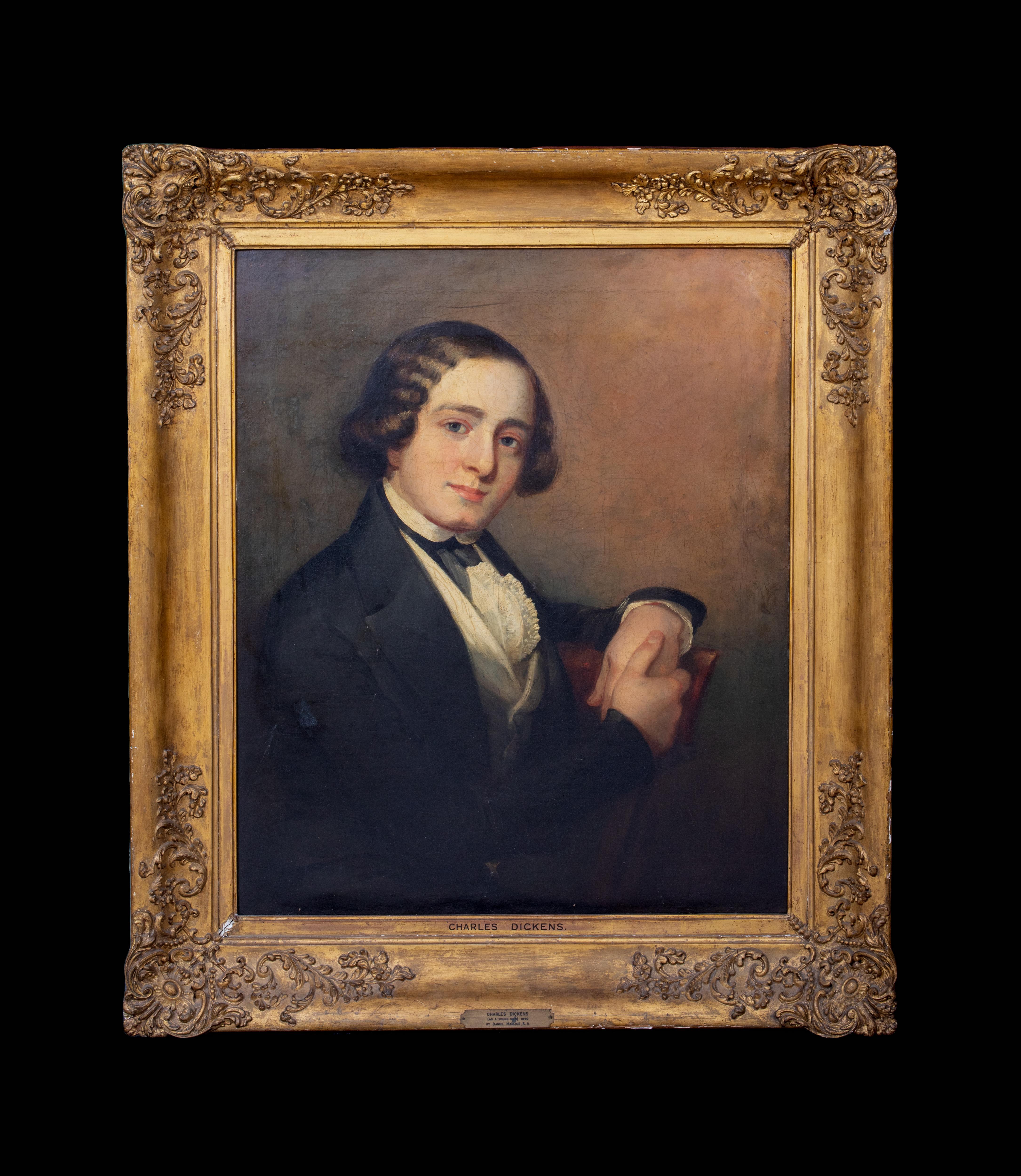 Portrait Of Charles Dickens (1812-1870), dated 1840   - Painting by Daniel Maclise