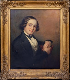 Antique Portrait Of Charles Dickens (1812-1870), dated 1840  