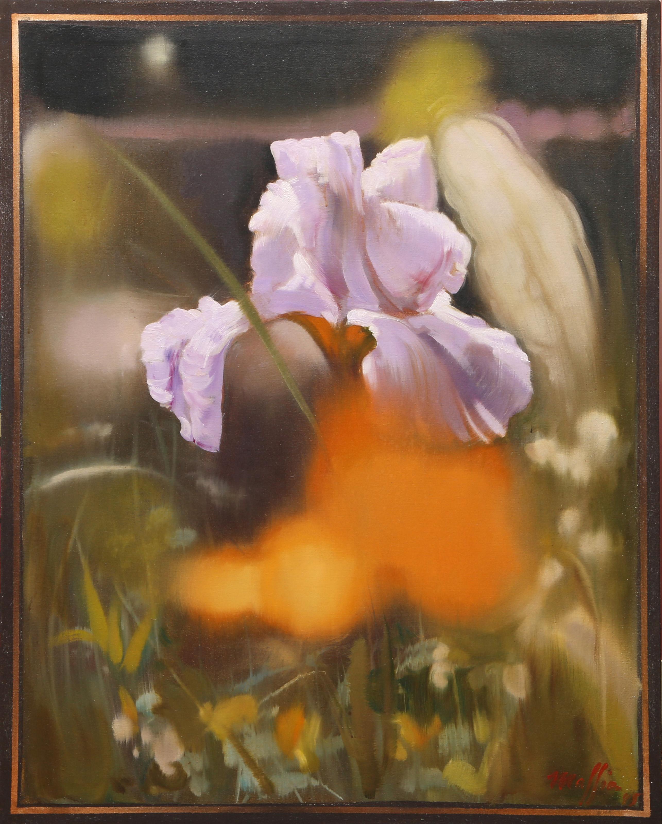 Rosa Iris, Modernes Ölgemälde von Daniel Maffia