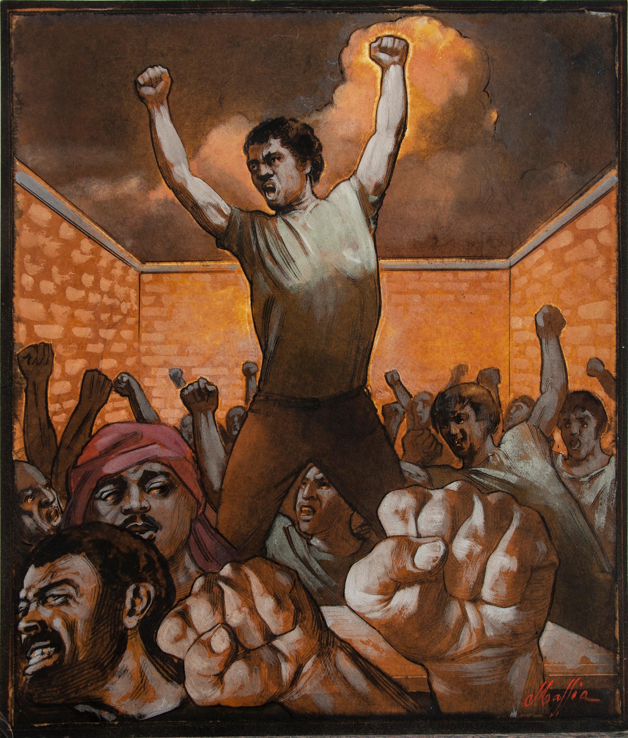 Illustrazione di protesta, rivolta e insurrezione
