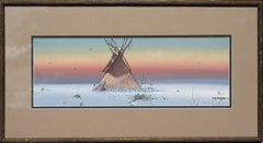 Winter Teepee at Twilight