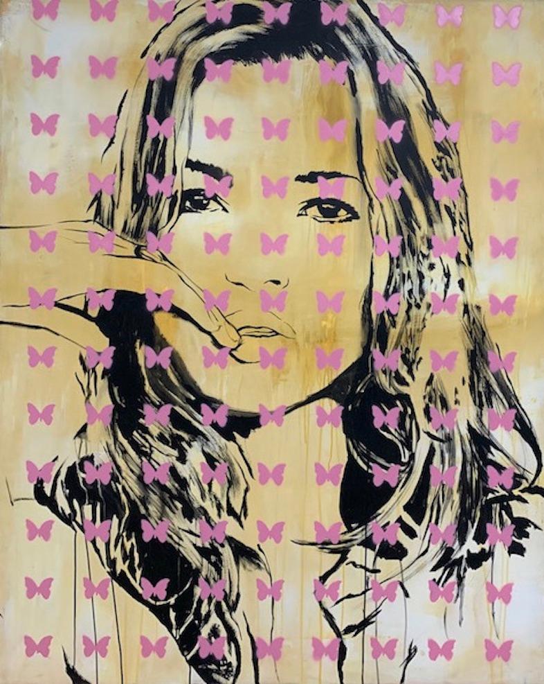 Butterfly Girl - Mixed Media Art by Daniel Maltzman