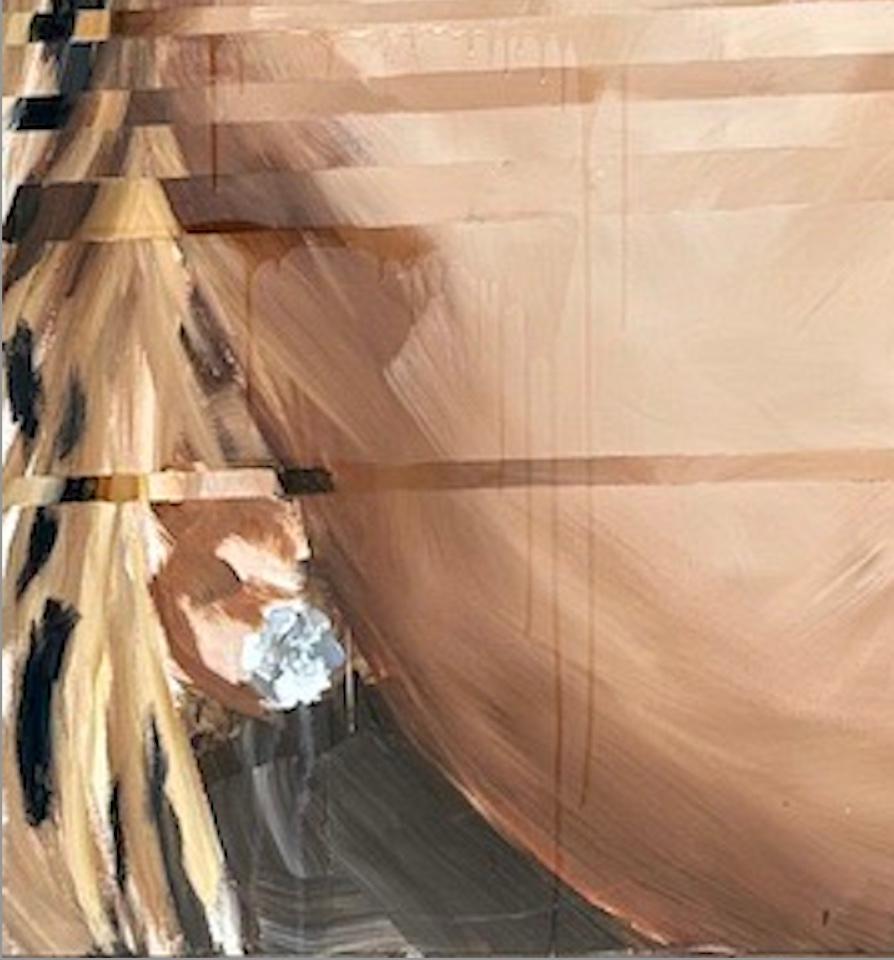 Rubia Glitch Girl - Painting Contemporáneo de Daniel Maltzman
